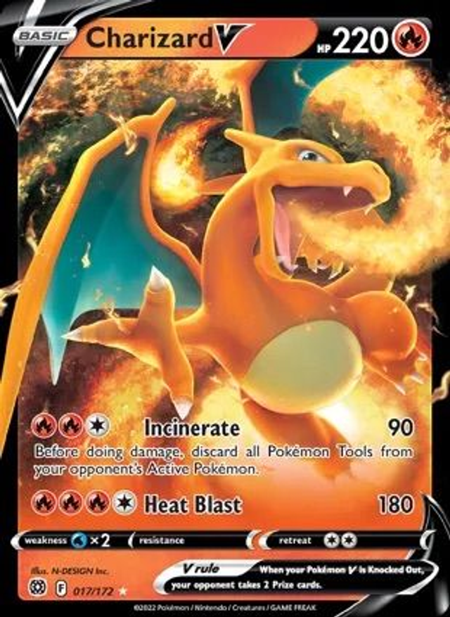 Charizard V - 017/172 (Rare Holo V)