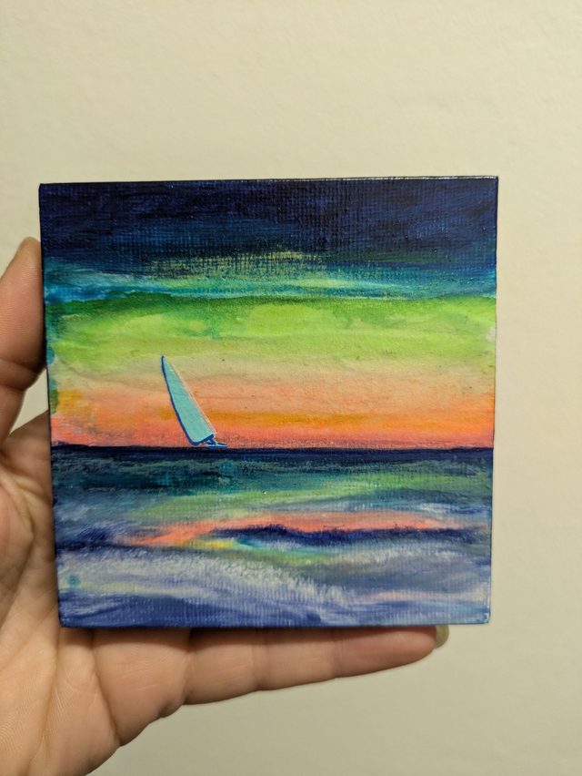 Orginal  - selbstleuchtendes Minibild 10x10 cm 