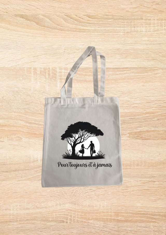 Sac fourre tout couple sous un arbre