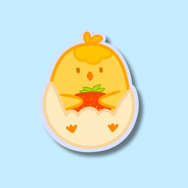 Piyou fraise stickers 