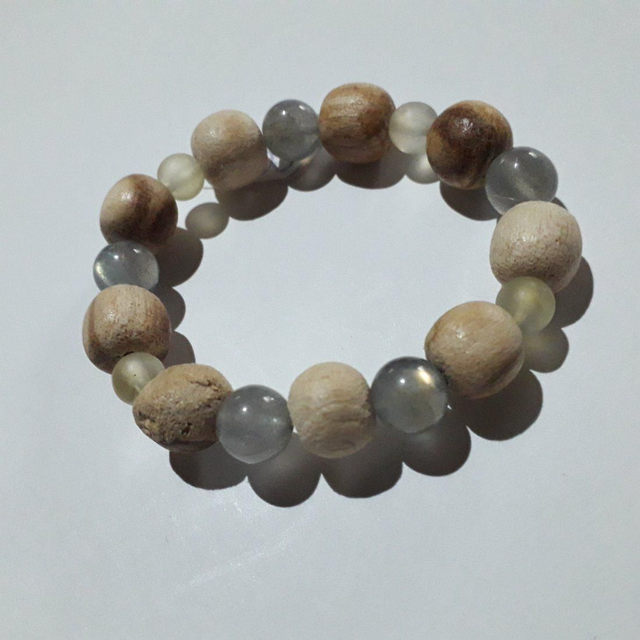 Labradorite-Prehnite Palo Santo Bracelet 