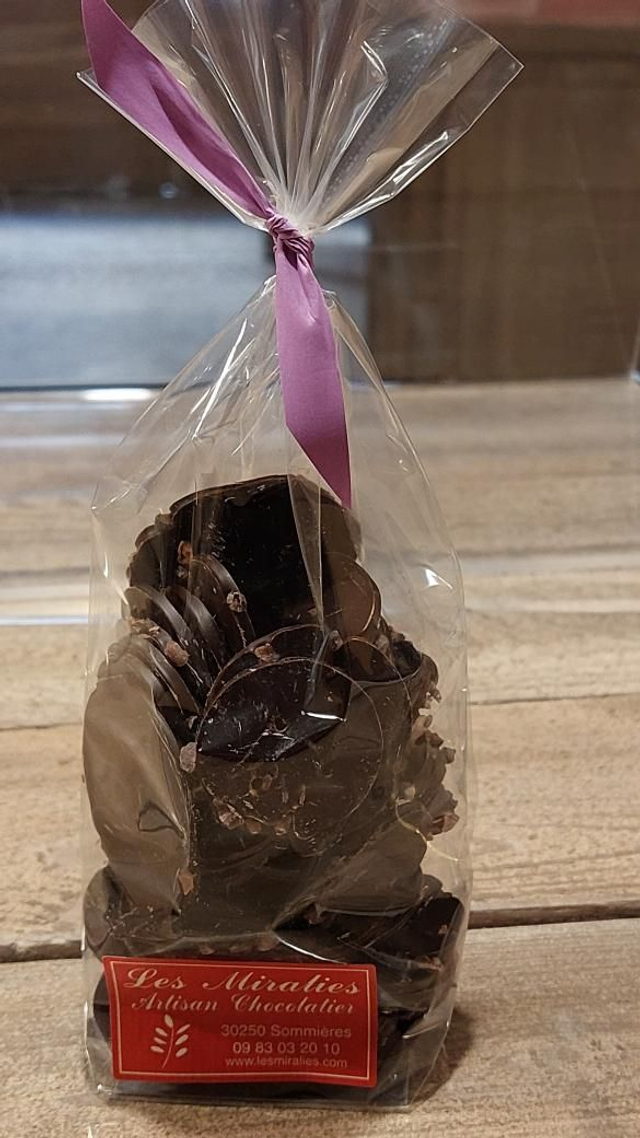 Palets Fèves de cacao Chocolat Noir (Sachet 150 g)