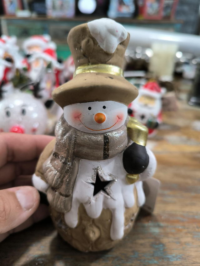 DÉCORATION PERE NOËL OR LUMINEUX 