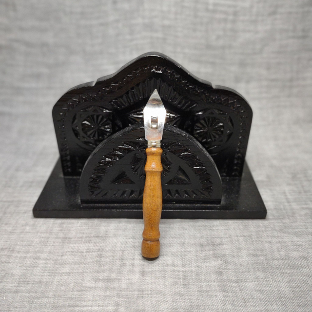 Uit België | Lichtbruine Houten flesopener met natuurlijke hout- en roestvrijstaal stylering (lengte 13 cm | breedte 2 cm | Vintage