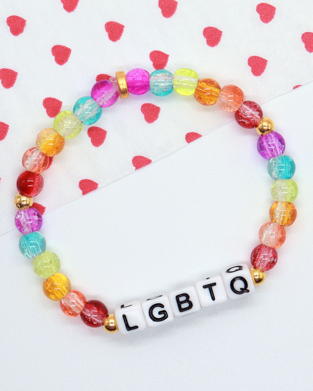 LGBT+ Rainbow Crackle Bracelet