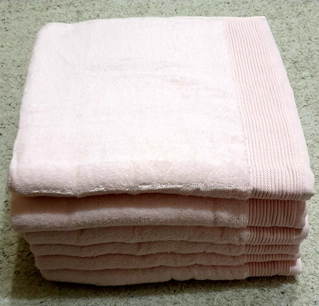 Drap de bain 70x140  Lot 3 pièces rose