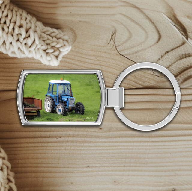 "Little Blue Tractor" Keyring   