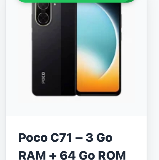 Poco c71 3Go/64Go