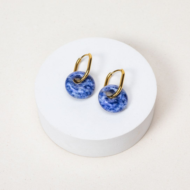 Boucles d&#039;oreilles Sodalite