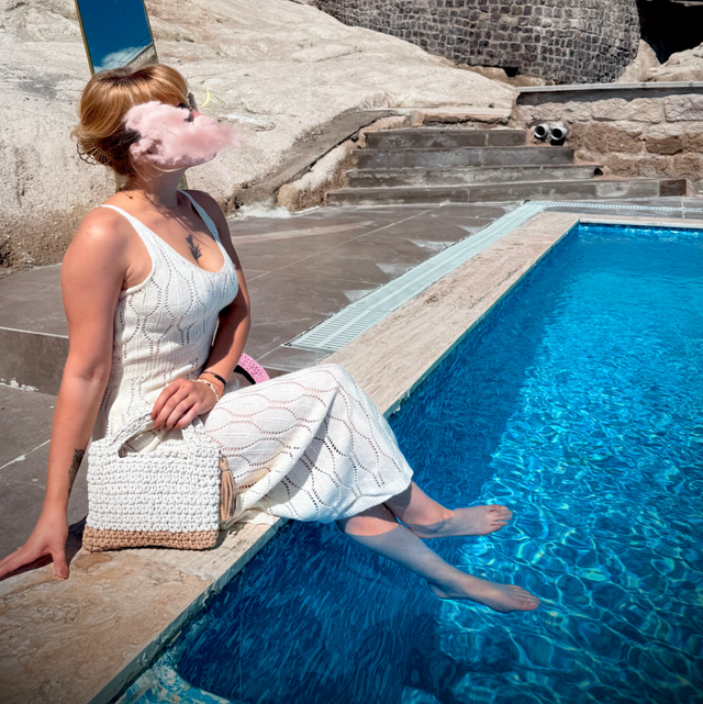 Sac maille capuccino/ crème