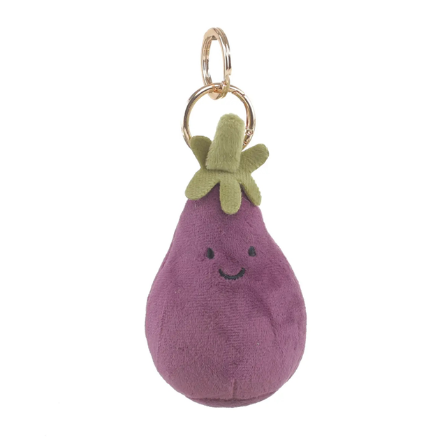 Plush Aubergine Bag Charm/Key Ring