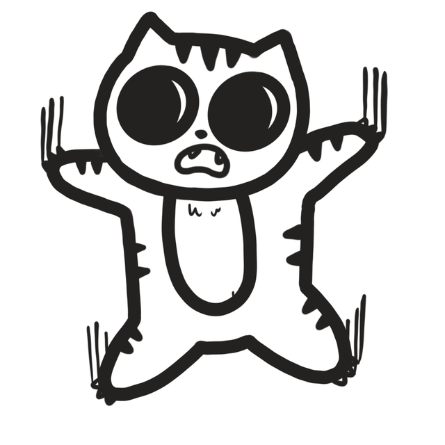 Original Art Sticker | Scratchy Cat