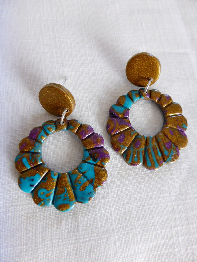 Boucles d'oreilles couronnes - Récifs des flots