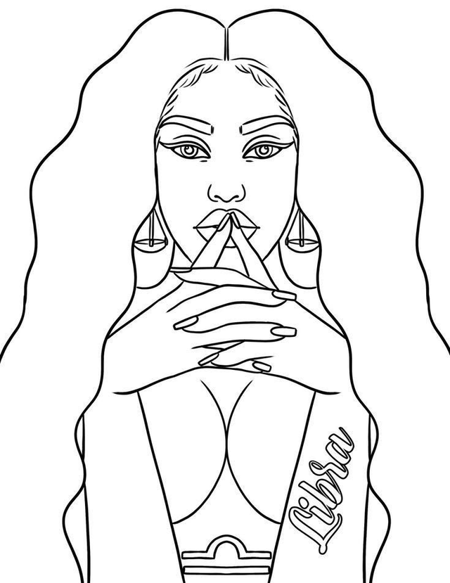 Libra Girls Pre-sketched Canvas 