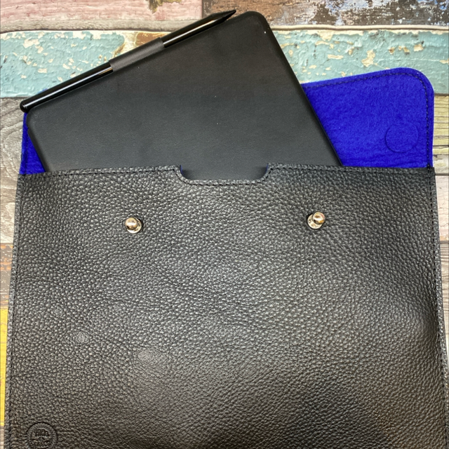 iPad case black leather