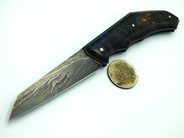 No'Name, cran forcé, Loupe d'Amboine stabilisée bleue Novawood.