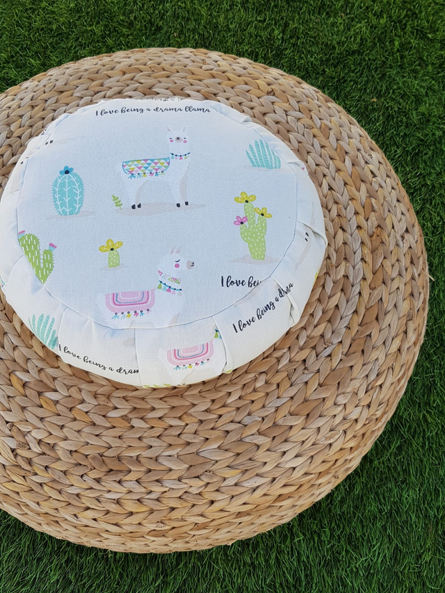 Mini Zafu pour enfant aux motifs de cactus et lamas - DRAMA LAMA
