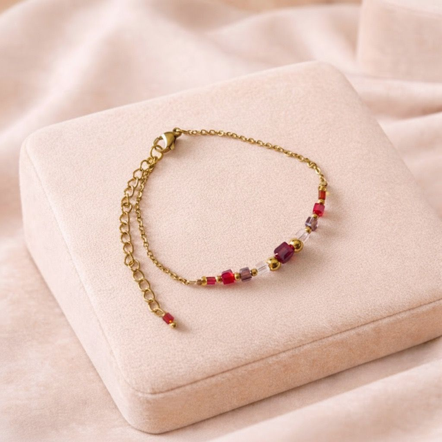 Bracelet Lina grenat