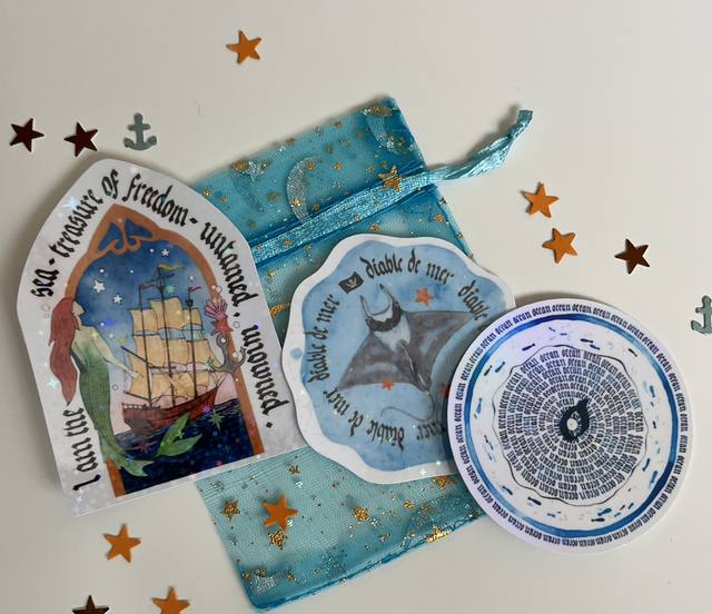 3 STICKERS - Ocean 