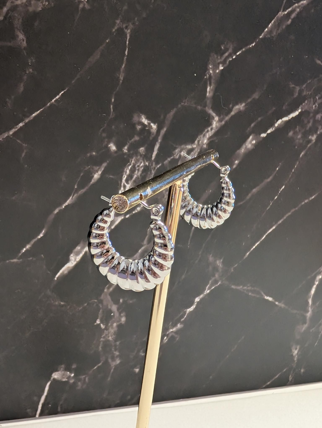 Boucle d'oreille Gloria modéle 5 argenté  