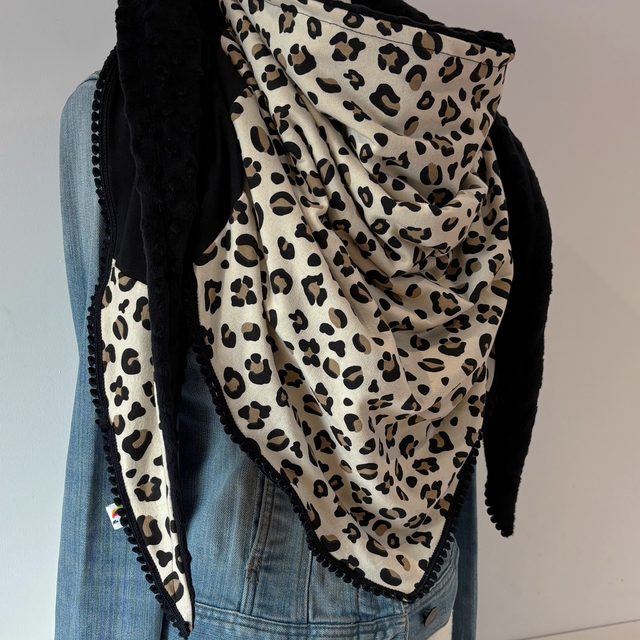 Maxi Chèche Happy Léo 2 pompons noirs