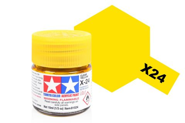 Acrylic Mini X-24 Clear Yellow