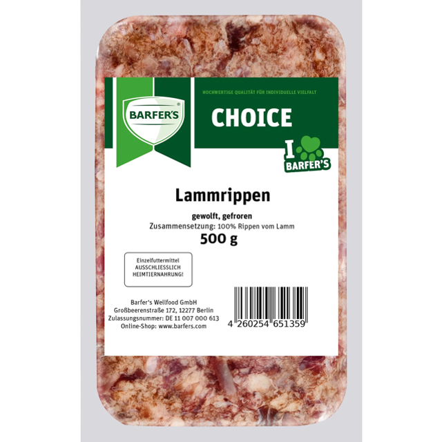 Lammrippen gewolft 500g