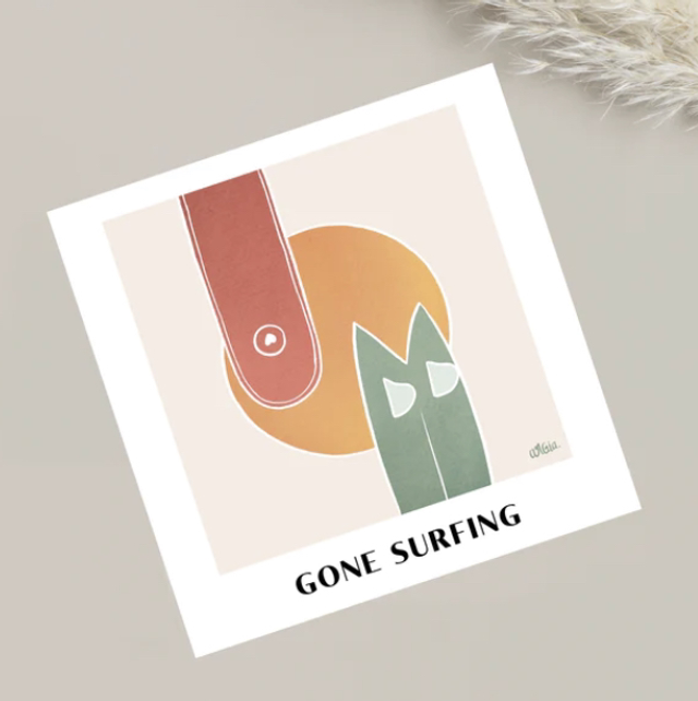 Carte carré gone surfing 