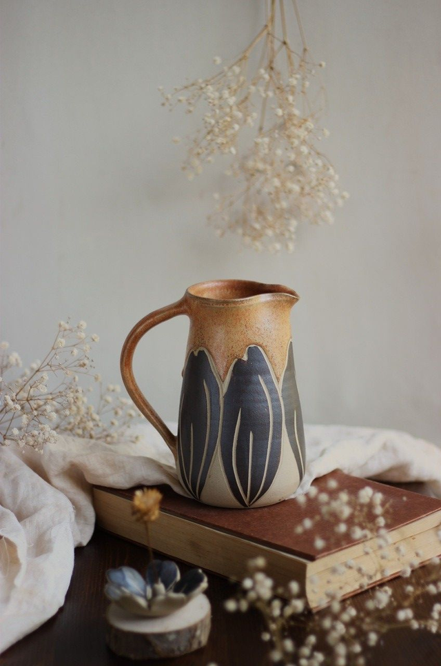 Pichet &quot;tulipe noir&quot; 0,7L