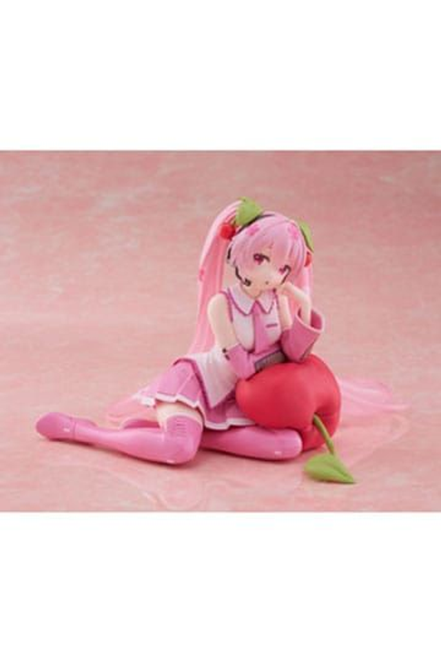 Hatsune Miku: Miku (Sakura Cherry Cushion Ver.) Desktop Cute Figure