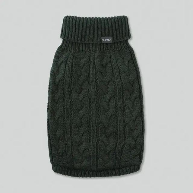 Hackett X Hugo Hudson Cable Knit Jumper - Green