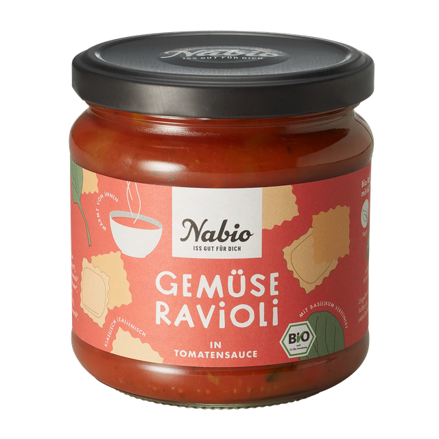 Nabio Ravioli in Gemüsesauce