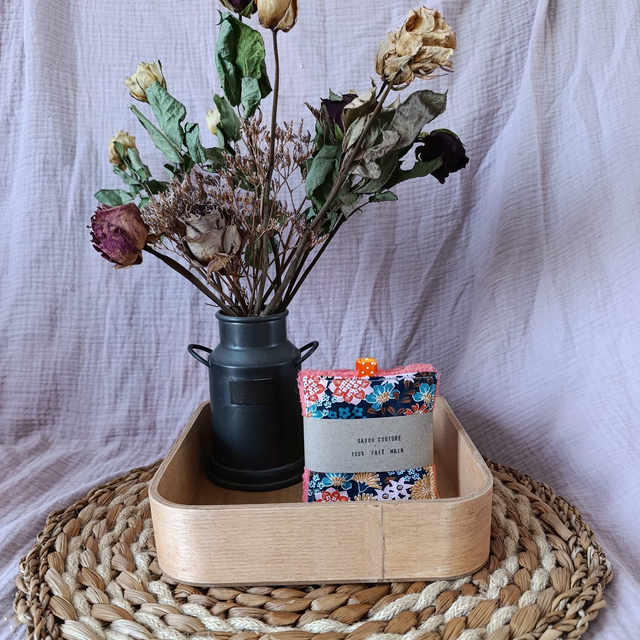 5 Cotons Lavables Nuit Fleuris