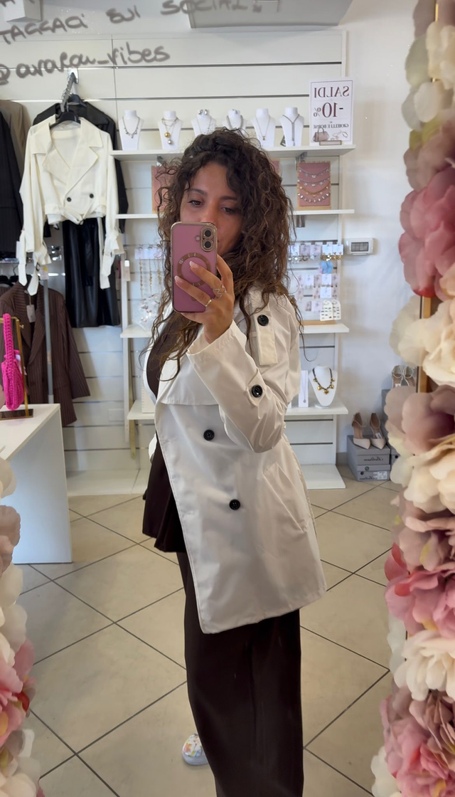 Trench Sfoderato Bianco