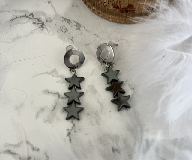 Boucles d’oreilles hématite 3