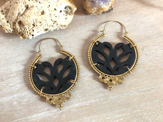 Boucles d’oreilles ZALARA noires