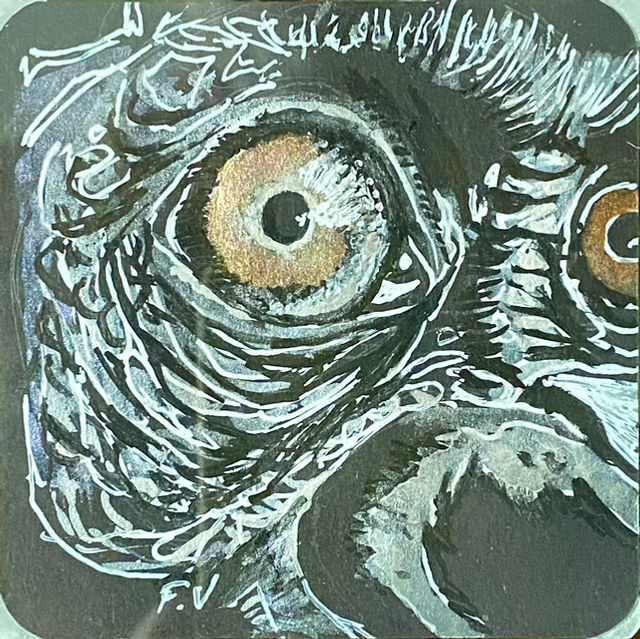 Zentangle 🛞 Œil de 🦍 Rose pale