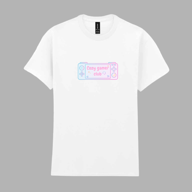 Cozy gamer club T shirt - White