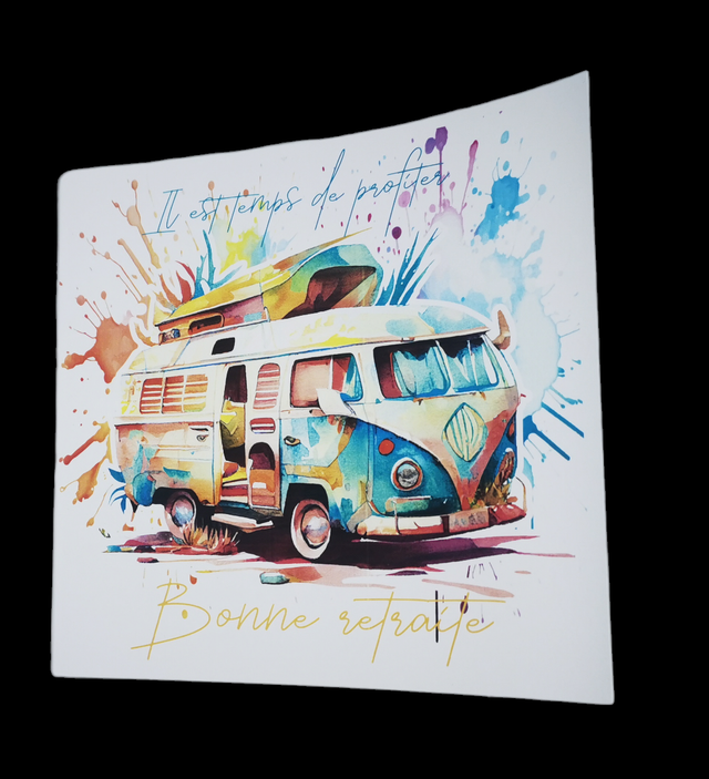 Carte départ à la retraite van