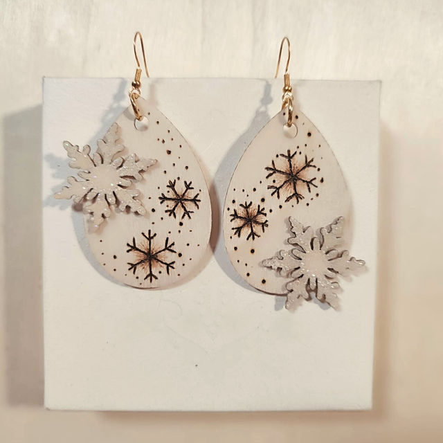 Boucle d'oreilles en bois