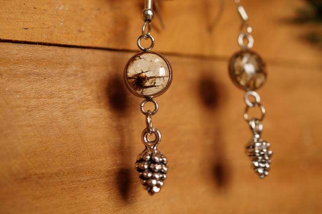 Boucles d'oreilles - Dans les bois - Bouleau