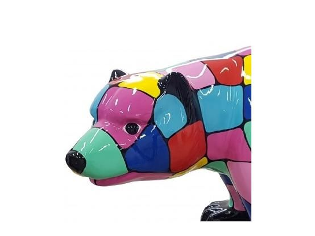 SCULPTURE OURS 100 CM - SMARTIES MULTICOLORE