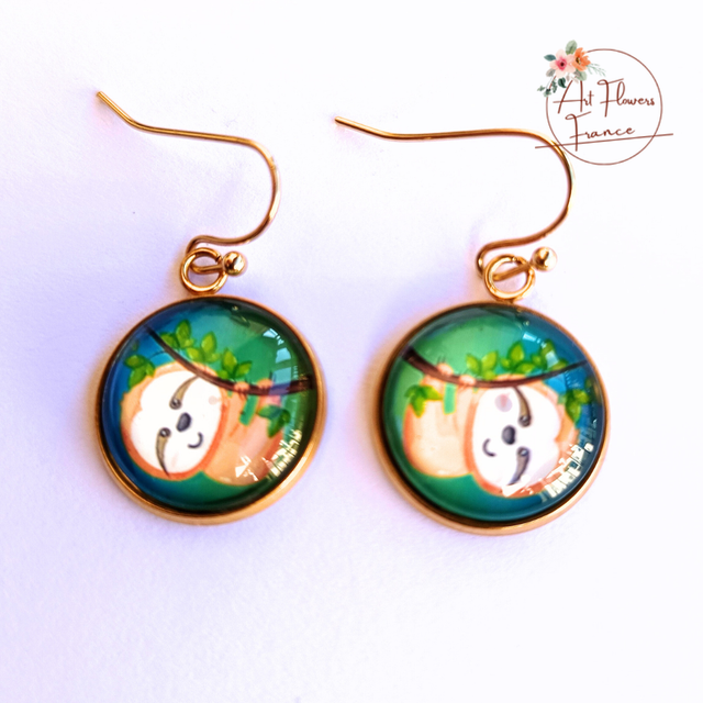 Bijoux illustrés - Paresseux