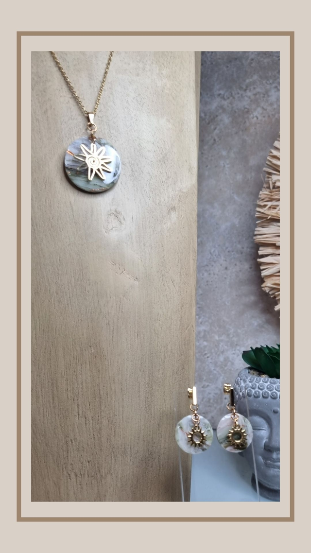 Parure fausse pierre naturelle étoile 