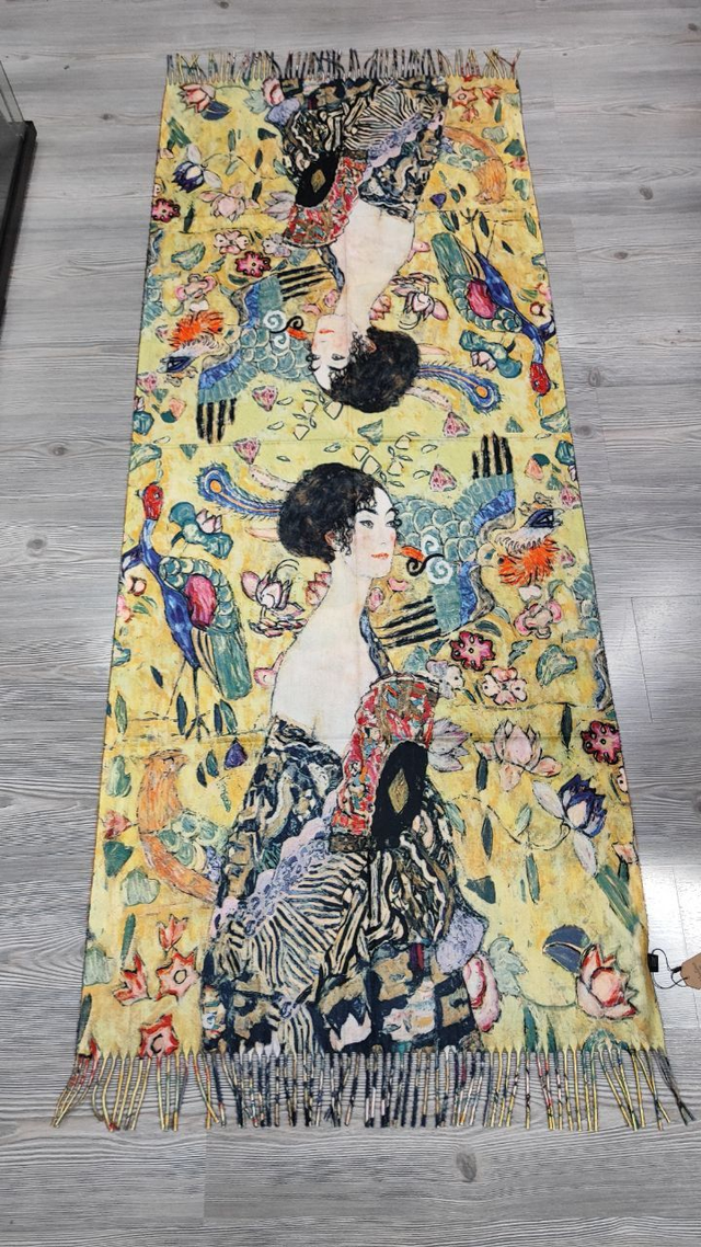 Stola Dama con ventaglio di Gustav Klimt double face