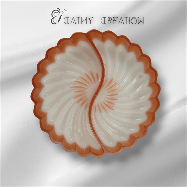 Vide poche blanc et bronze 