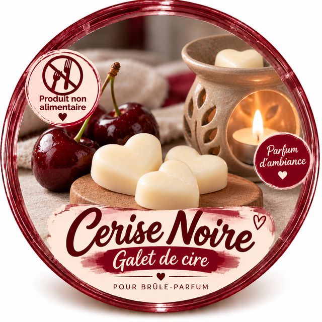 Galet de cire - Cerise noire