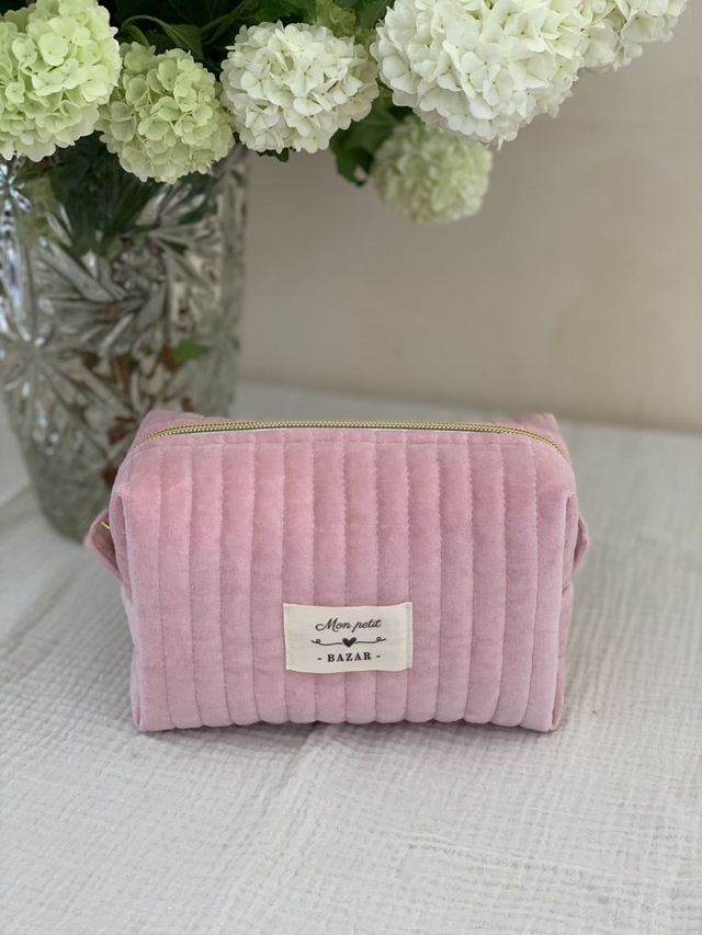 Trousse make-up SUZIE velours matelassé