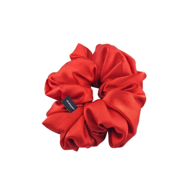 Big Satin Scrunchie "Rose Petals" 