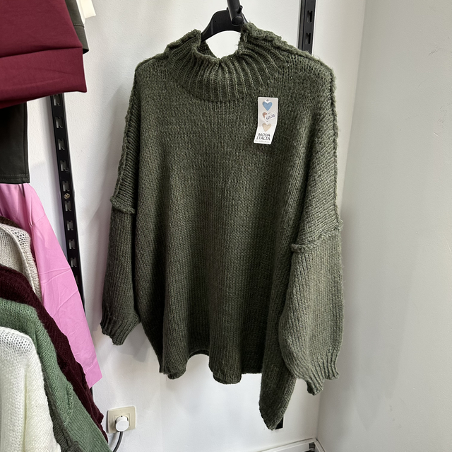 Pull oversize kaki